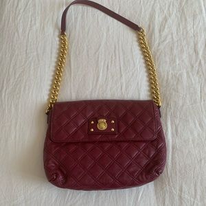 Marc by Marc Jacobs burgundy quilted clutch